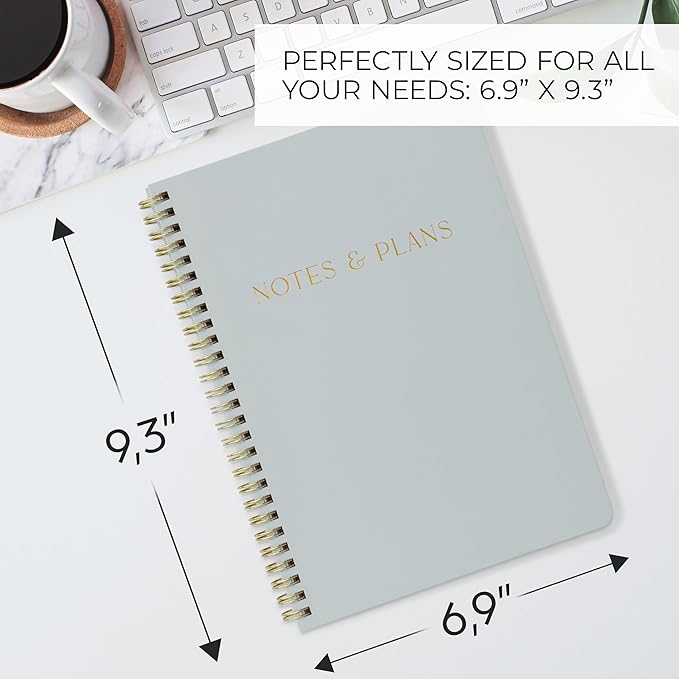 Beautiful Daily Planner And Notebook With Hourly Schedule - Aesthetic Spiral To do List Notepad to Easily Organize Your Tasks And Appointments - Stylish Book And School Or Office Supplies