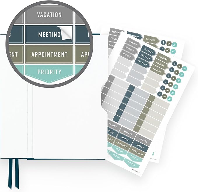 AT-A-GLANCE Foundation Planner, Undated Inspiration Journal, Set Goals, Track Progress, Create Habits, Weekly & Monthly, Small, 5-3/4" x 8-1/4", Blue (FD-200-20)