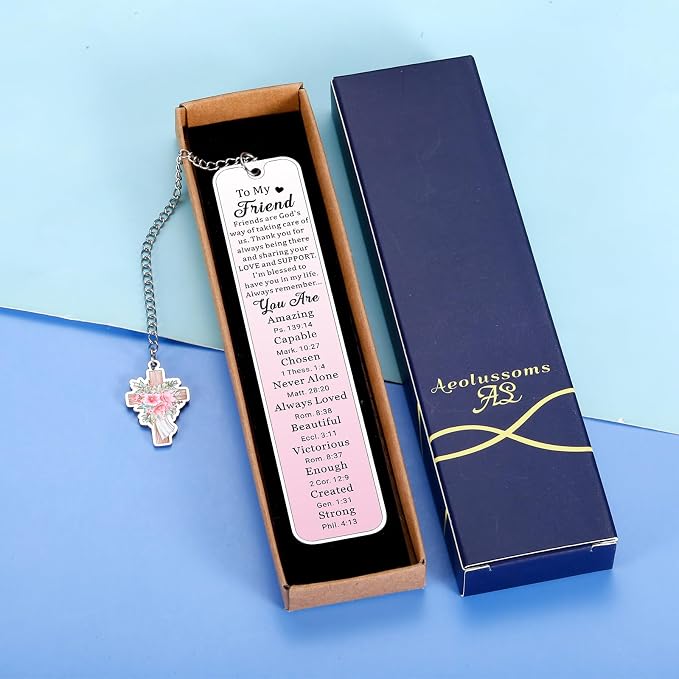 Christian Friendship Gifts for Women Friend Bookmark Birthday Valentines Day Gifts for Best Friend Girl Religious Bookmarks for Book Lovers Special Long Distance Friends Gift for Female Friends BFF