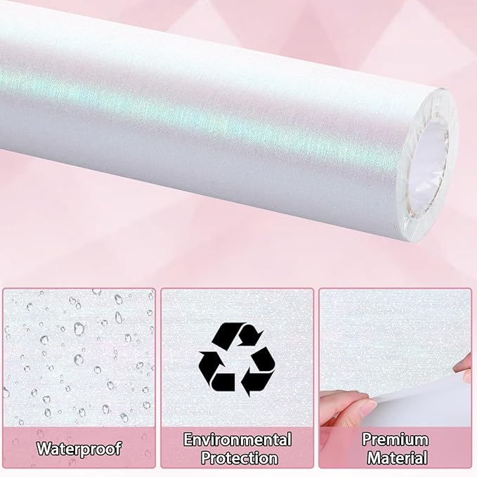 Qyeahkj 17in x 20ft Brushed Bulletin Board Paper Roll Bulletin Board Background Paper Fade Resistant Classroom Decoration Poster Art Craft Home Wall Education Decor Supplies Pink