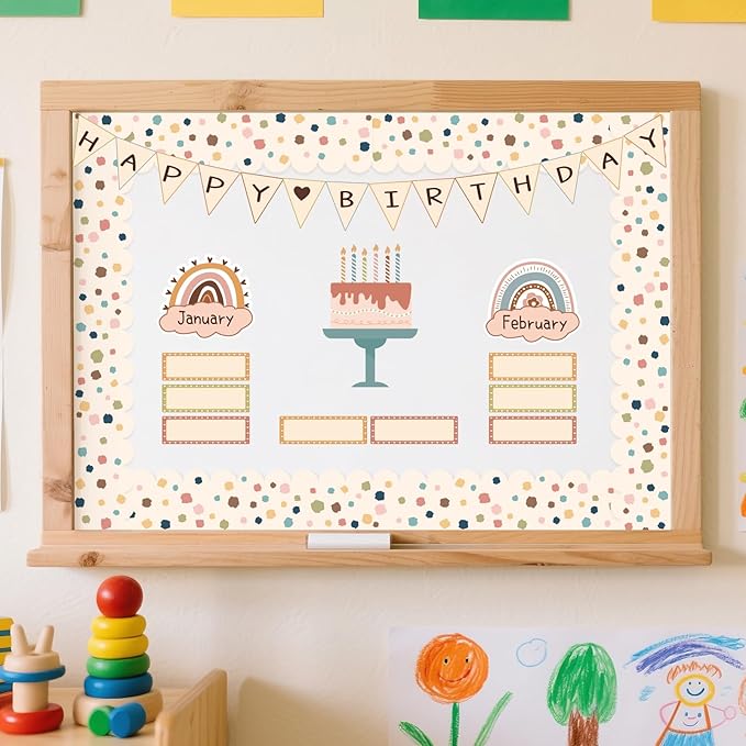 Boho Bulletin Board Border, 91.8 Ft Classroom Borders for Bulletin Board Decoration, Walls, Desks, Windows, Doors, Classrooms, Home School