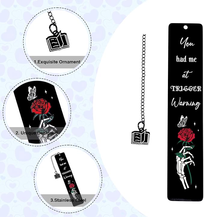 Dark Romance Bookmarks Gifts - Funny Bookmarks for Reading Women Spicy Gothic Book Marks Gifts for Friends Romance Reader Book Lovers Bookworm Birthday Graduation Gift