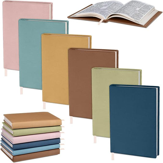 Gilprop 6 Pack Stretchable Book Covers 6-9 Inch Colored Fabric Reusable Book Protector Sleeve for Hardcovers Textbook Protection Supplies(Mixed Colors)