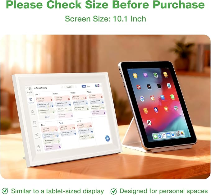 10.1’’ Smart Digital Calendar - Interactive Touch Screen, HD Display, Wall Mountable Family Organizer with Chore Chart, To-Do Lists & App Sync for Home & Office, Warm Mothers’s Day Gift, Gift for Her