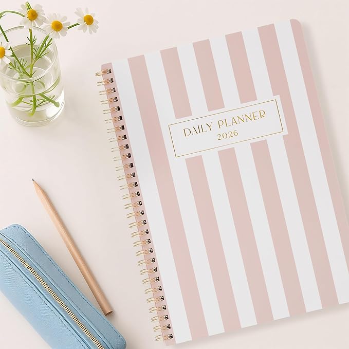 Beautiful 2026 Planner - 7" x 10" Daily Planner for Women or Men with Weekly & Monthly Spreads for Easy Planning - Perfect Calendar Book To Organize All Tasks and Boost Productivity