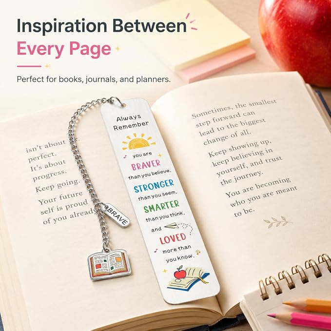 Back to School Supplies for Kids Girls Boys, Kindergarten School Supplies for Kid Girls Teens, Dorm Room Essentials Girl Boys 5th 6th Students, Senior Night Gift Bookmark