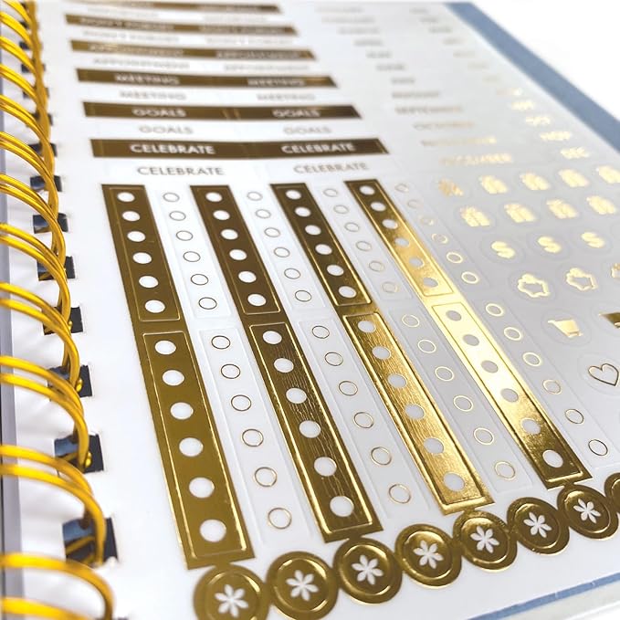 Paper House Productions 12 Month Undated 8.75" Planner with Month and Event Flag Stickers - Horses Wild & Free