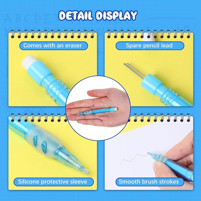 Gersoniel Assorted Mini Mechanical Pencils 0.7 mm Automatic Pencils with Mini Erasers Pens Stationery Supplies for Home Office School Writing Drawing Drafting(16 Pieces)