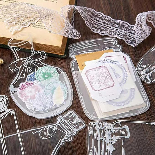 40Pcs Large Size DIY Bookmarks, Kaluofan Transparent Dried Flower Bookmarks, Handmade Dried Flower Bookmarks,Flower Bookmarks Maker, Handmade DIY Transparent Beautiful Flower Page BP30
