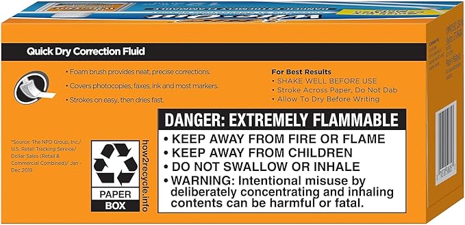 BIC Wite-Out Quick Dry Correction Fluid (pack of 12)