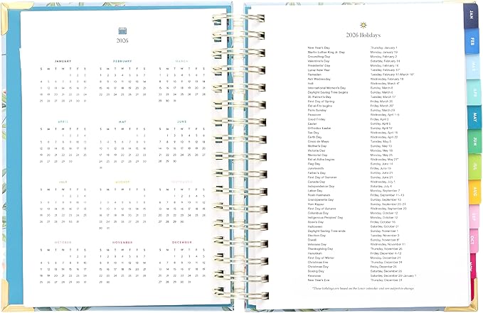 Simplified 2026 12-Month Spiral Daily Planner — Faraway Land — January 2026 - December 2026, Calendar Year Organizer with Stickers, Pockets, and Keepsake Box