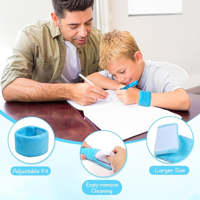 Weighted Sensory Bracelets for ADHD, Autism, SPD and CP Kids, Deep Pressure to Improve Sensory Awareness, Soft Calming Tools to Enhance Focus & Hand Stability Perfect for Classroom and Home Use