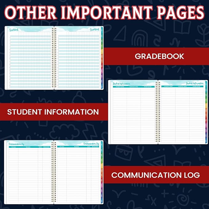 Teacher Planner 2026-2027 - 9" x 11" Weekly & Monthly Teacher Lesson Planner 2026-2027, JULY 2026 - JUNE 2027, Lesson Plan Book for Teachers in Academic Year with Monthly Tabs, Premium Thick Paper, Back Pocket