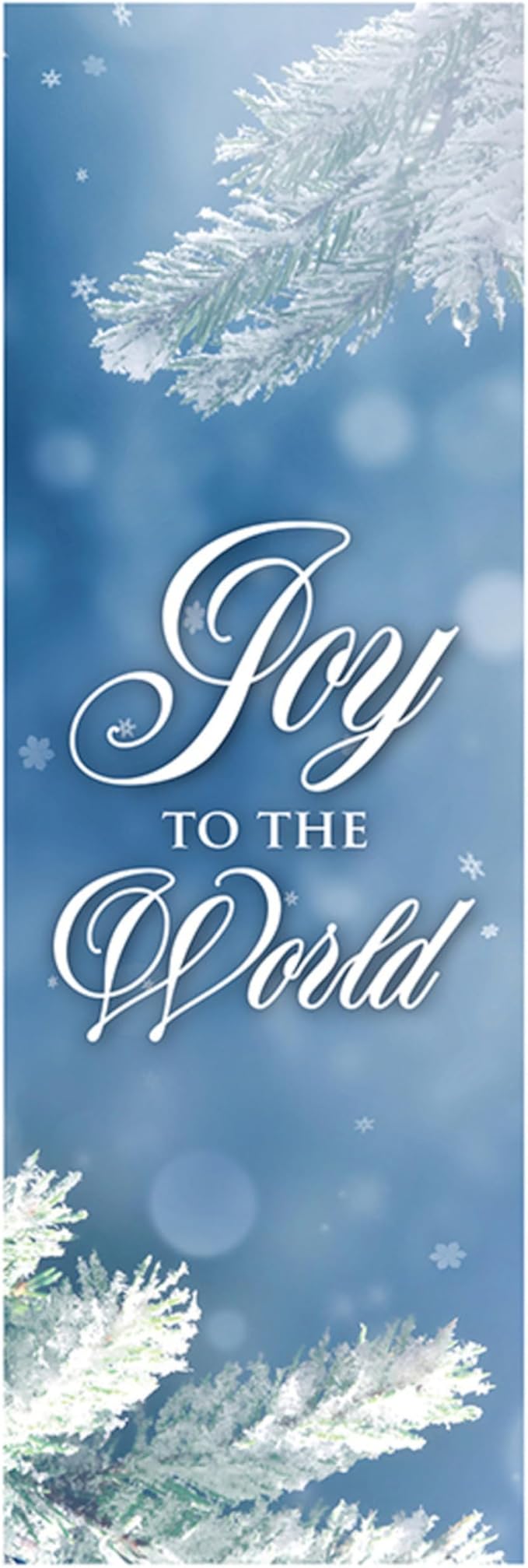 Christian Brands Christmas Banner – Branch “Joy to the World” Church Banner, 2' x 6'