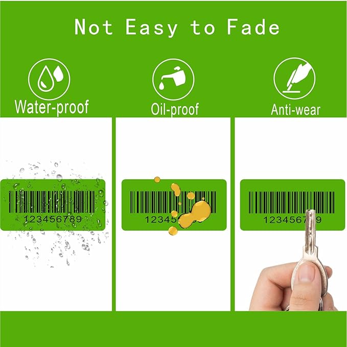 Hybsk 2x1 inch Color Direct Thermal Labels for Shipping, Barcodes, Address, Compatible with Rollo Label Printer & Zebra Desktop Printers (2"x1",Green)