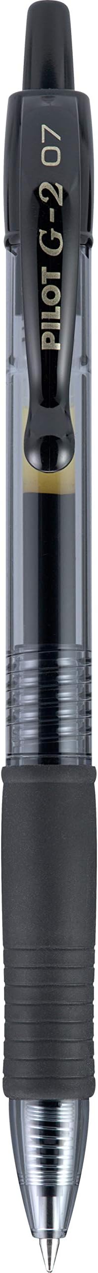 PILOT G2 Premium Refillable & Retractable Rolling Ball Gel Pens, Fine Point, Black Ink, Single Pen (31026)