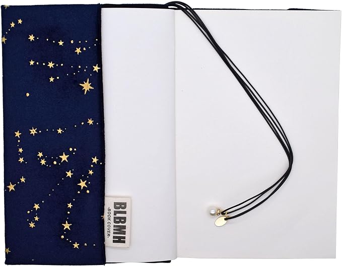 BLBMH 5x8 Book Cover | Handmade Non-Stretch Fabric Sleeve with Bookmark | for Paperback Bible Journal | Privacy Reading Gift for Women - Velvet Blue