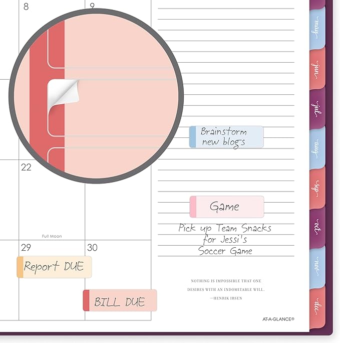 AT-A-GLANCE 2027 Planner, Weekly & Monthly, 13-Month Jan-Jan, 8.5" x 11", Harmony, Mulberry (1099-905-18-27)