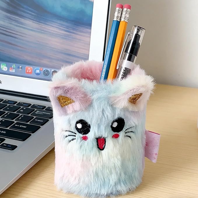 Pen Holder Stand Cup Pencil Holder Organizer Makeup Brush Holders for Home Office Desk, Multi-Purpose Desktop Storage Organizer, Pencil & Makeup Brush Holder for Office Home Vanity Decor