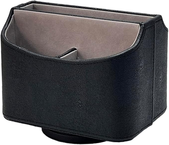 UnionBasic Rotating Desk Organizer, 360 Desk Spinning Caddy, Desktop TV Guide/Mail/Media/Remote Controller Holder Organizer,Fishskin Black