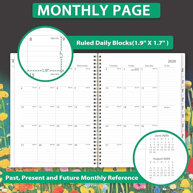 2025-2026 Planner - 2025-2026 Planner Weekly and Monthly, July 2025-June 2026 planners, Large Weekly Monthly Planners, 8.5''x11, with 12 Tabs, Flexible Cover
