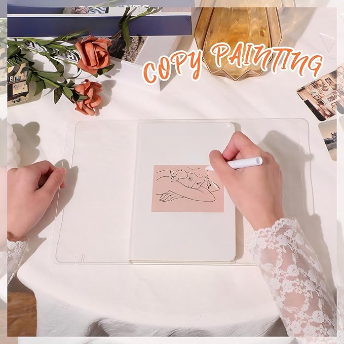 3 Pack Acrylic Dry Erase Board and Marker Glass Alternative Shatterproof Clear Memo Tablet Desktop Display Frameless Small Writing Whiteboard with Stand for School Office Home(7.87 x 11.81 Inch)