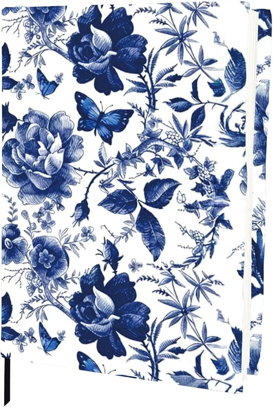 CRASPIRE Blue Stretchable Book Cover Rose Jumbo Fabric Reusable Washable Large Nylon Book Protector Elastic Notebook Wraps Suitable for Large Paperbacks Textbook Bookish Hardcover Book Lovers