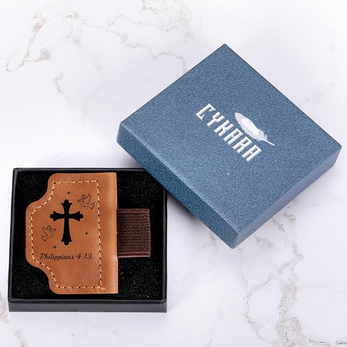 Confirmation Gifts for Teen Girls Boys, Christian Leather Bookmark for Women Men, Religious First Communion Baptism Gifts for Men Women Adults Bible Accessories Bible Study Catholic Bible Bookmark