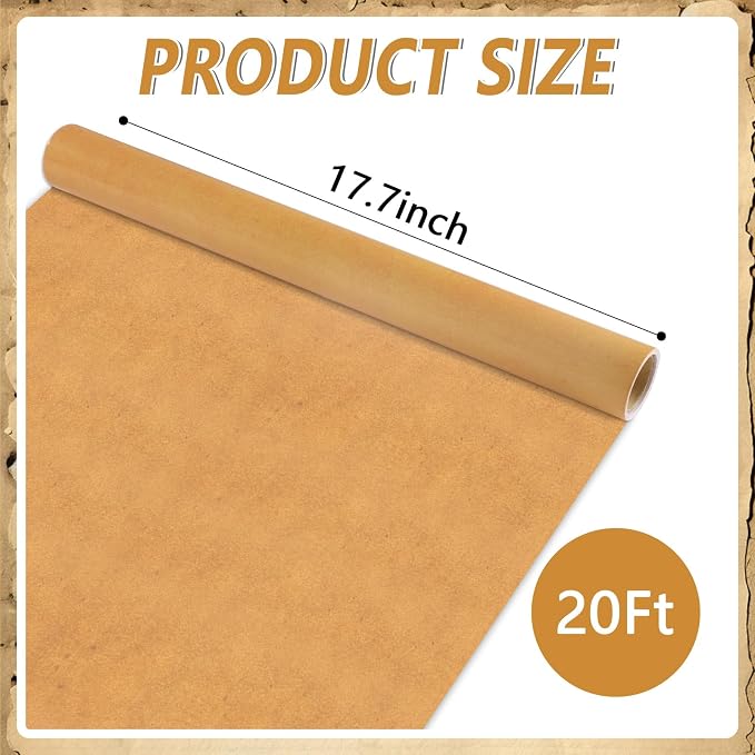 Vintage Parchment Bulletin Board Paper Roll Travel The Map Bulletin Board Background Paper Fade Resistant Classroom Decoration Poster Art Craft Home Wall Education Decoration Supplies 17.7in x 20ft