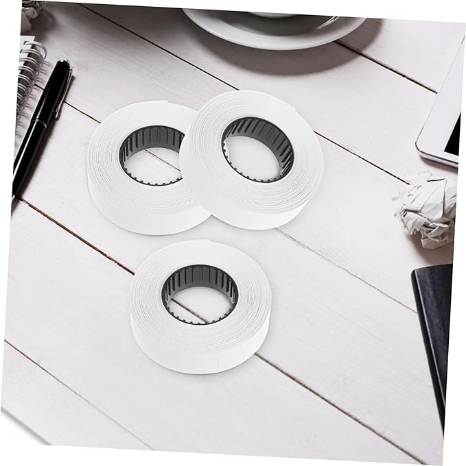 HOMSFOU 10rolls Price Labels for Pricemarker Labeler White Price Tag Paper Labels Sticker Paper Retail Tags