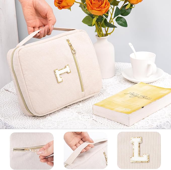Bible Cover for Women, Initial Personalized Bible Gift - Bible Case for Men - Bible Holder - Bible Bag - Bible Carrier - Bible Carrying Case with Pockets for Bible Study Suppliers, Bible Accessories