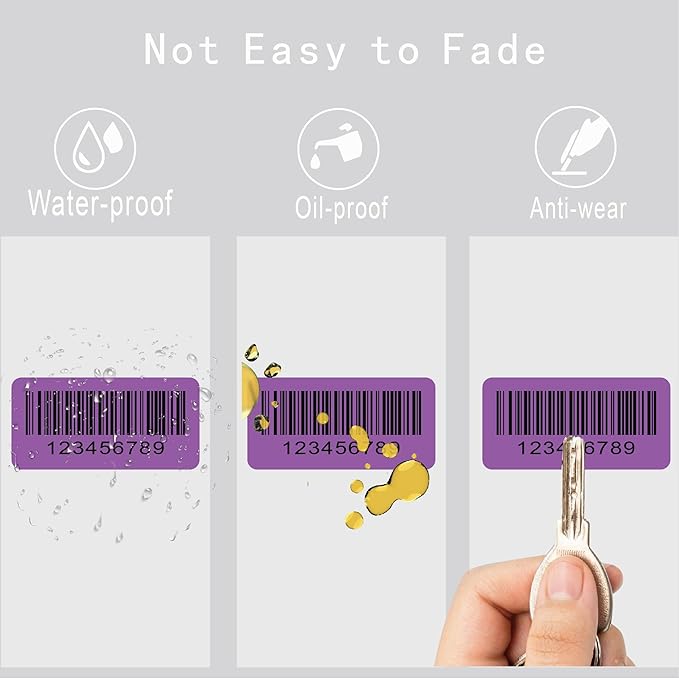 Hybsk 2x1 inch Color Direct Thermal Labels for Shipping, Barcodes, Address, Compatible with Rollo Label Printer & Zebra Desktop Printers (2"x1",Purple)