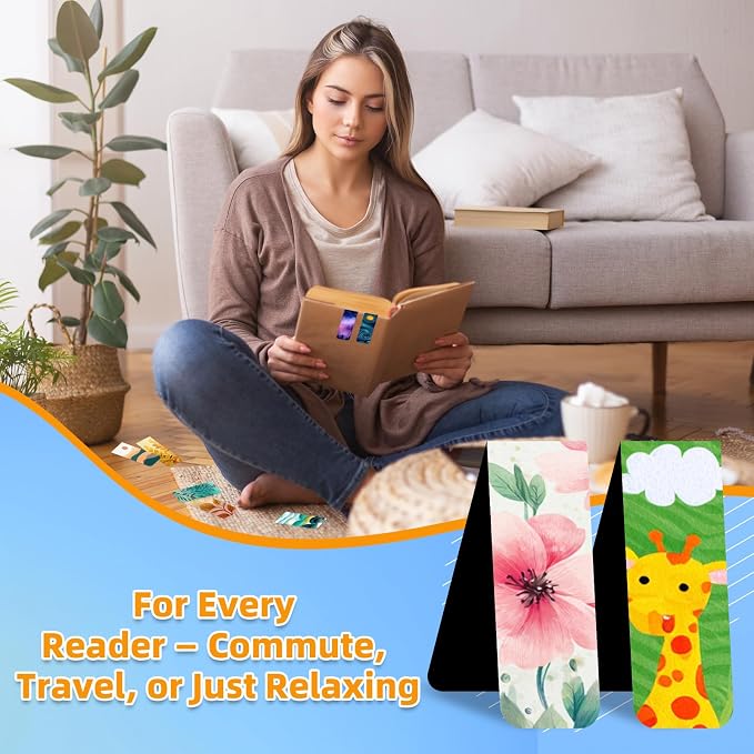 100 Pcs Magnetic Bookmarks Bulk, Cute Magnet Bookmark Page Clips - Magnetic Book Marks for Reading, Book Lovers, Teacher, Students, Women, Men – Party Favors, Teacher Gift, Bookmark Gift (Unique)