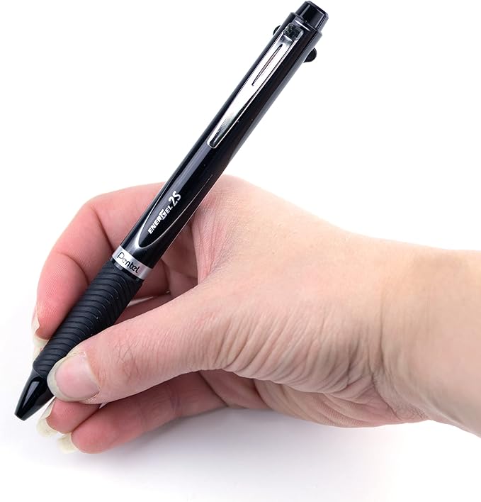 Pentel EnerGel 2S Multi-Function, 2-Ink + Pencil, (0.5mm) Fine Line, Black Barrel - BLW355A