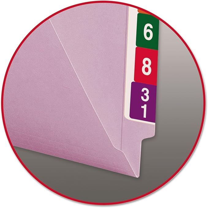 SMD25410 - Smead 25410 Lavender End Tab Colored File Folders with Reinforced Tab