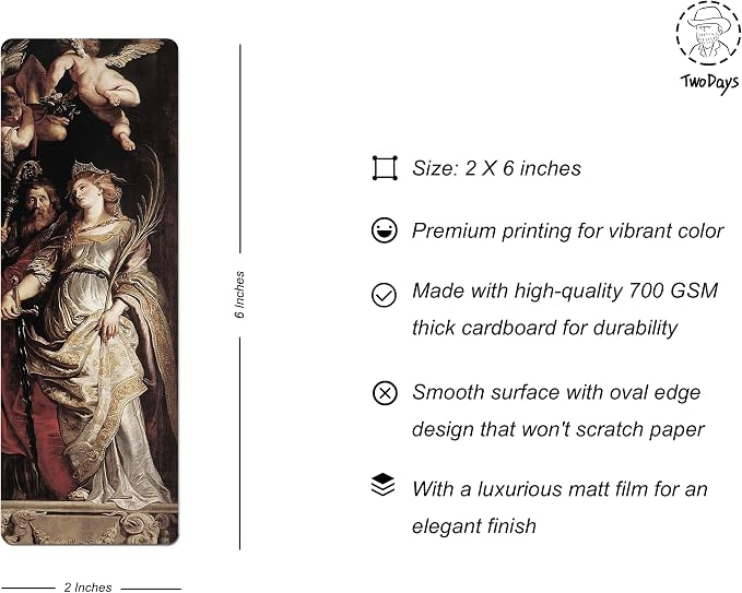 TwoDays Dark Academia Bookmarks for Women, Dark Romance Stuff for Book Lovers, Moody Gothic Book Accessories for Bookish. (Set of 10, 6'' x 2'')