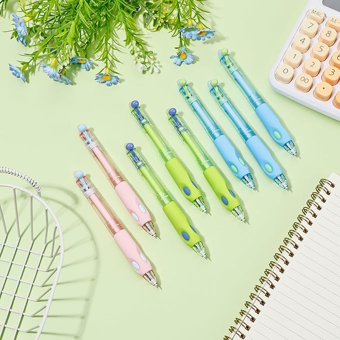 M&G Cute 8 Pcs Erasable Pens, 0.5mm Fine Point Retractable Erasable Gel Blue Ink Pen, Smooth Writing Comfortable Grip Gel Pens with Erasers for Journaling Note-Taking Crossword Puzzles Supplies