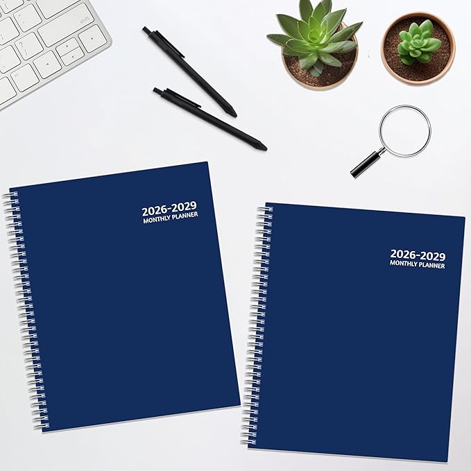 Monthly Planner 2026-2029, 36 Months Calendar Planner 2026-2029 from Jul 2026 – Jun 2029, 8.5'' x 11'' with Ruled Spread, Flexible Cover, Spiral Wirebound, Pocket, Coated Tabs, Notes ＆ Habit Tracker