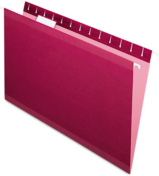 Pendaflex Esselte PFX415315BUR Pendaflex Reinforced Hanging Folders, Legal Size, Burgundy, 1/5 Cut, 25/BX (4153 1/5 BUR)