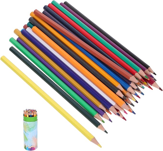 48pcs Practical Colored Pencils Set for Students Vibrant Art Supplies for Painting Sketching and Daily Coloring Activities for Classroom and Creative Projects