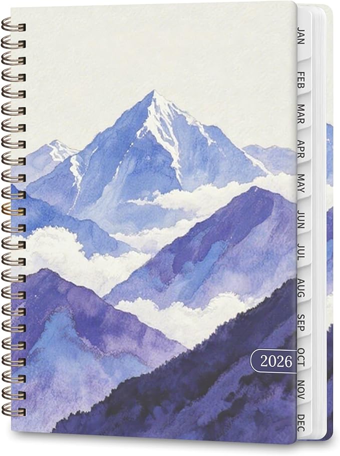 2026 Planner, Weekly and Monthly Calendar Academic Planning Book, Jan 2026 - Dec 2026, Agenda Calendar Planner for Office Supplies and Desk Accessories - A5 (6.3" x 8.5") (Mountain Mist)