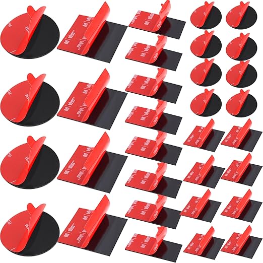 Navona 32 Pack Heavy Duty Double Sided Mounting Tape – VHB 5952 Foam Tape, 1 Inch & 2 Inch, Square Rectangle & Round Shapes, Waterproof, Heat Resistant, for Car & Home Decor