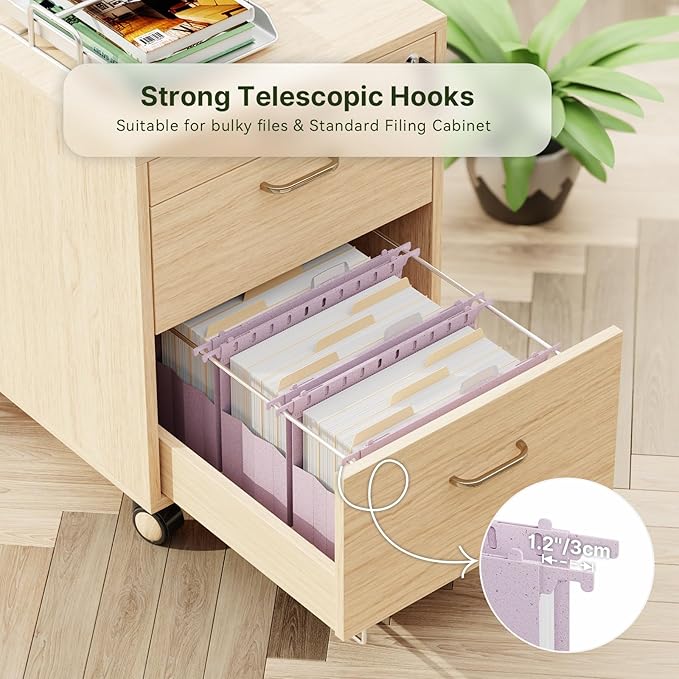 XINGIA Letter Size Hanging File Folders with Tabs, Extra Capacity 4'' File Folders for Thick Files,6 Pack Wheat Straw Reinforced Hanging File Organizer for Filing Cabinet,Expandable Filing Folders