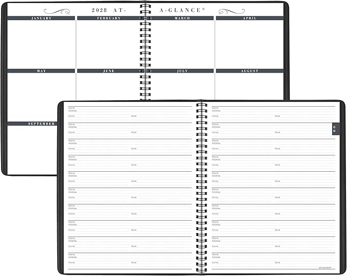 AT-A-GLANCE 2027 Planner, Monthly, 8" x 10", Unruled Daily Blocks, Black (701300527)