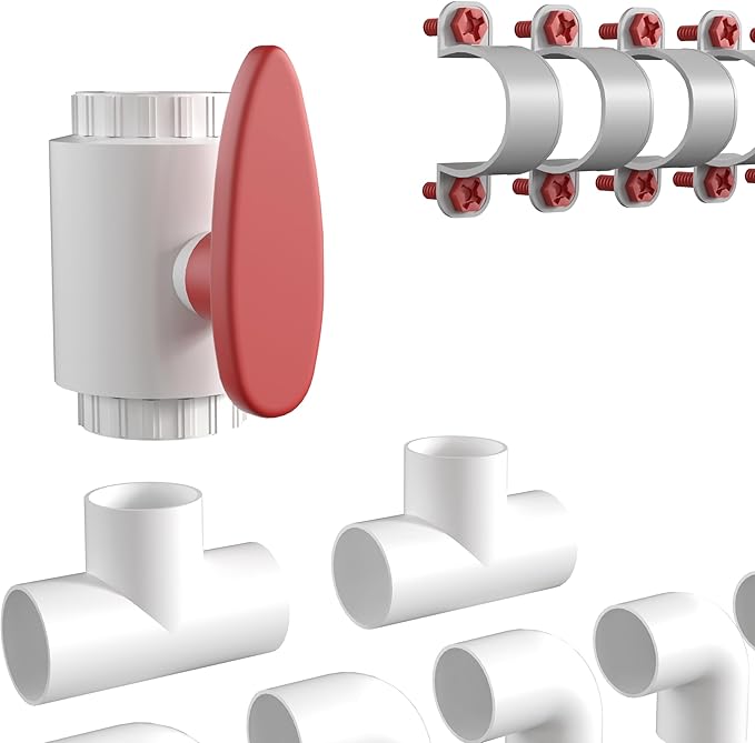 Classroom Essentials Commercial Grade 80 Piece Pipe Builder Set for Modular STEAM Wall Systems
