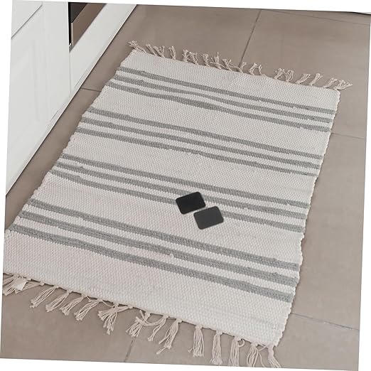 DECHOUS 5pairs Hook and Strips of Adhesive Non- for Sofa Rug and Cushion Stabilization Traceless Design for Easy Installation and Reusability