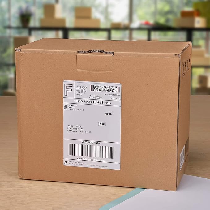 GREENCYCLE 8 Roll Replacement for Brother RD-S01U2 RDS01U2 Continuous Length Shipping White Paper Labels Multipurpose Label 4" x 140 1/2' (102mm x 42.8m) 1" Core for Brother TD-4000 4100N Printers