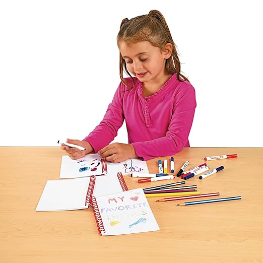 Colorations® Small Kid-Size Blank Journal, Ready For Sketching, Writing, Journaling, Writing Notebooks, Each 7 x 5", Set of 24, Travel Ready Notebooks, Ideal for Students Journaling Their Days