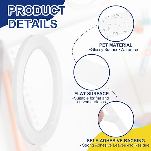 MECCANIXITY Whiteboard Tape 3/16" / 5mm Self Adhesive Graphic Chart Line Tape 72 Yard Grid Marking Stickers for Pinstripe Dry Erase Board Scrapbooking DIY Art Crafts, White, Pack of 4