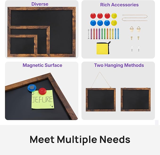 Magnetic Chalkboard, 20x30 Inches Blackboard for Wall, Black Dry Erase Board for School, Office, Home, Bar and Restaurant Menu